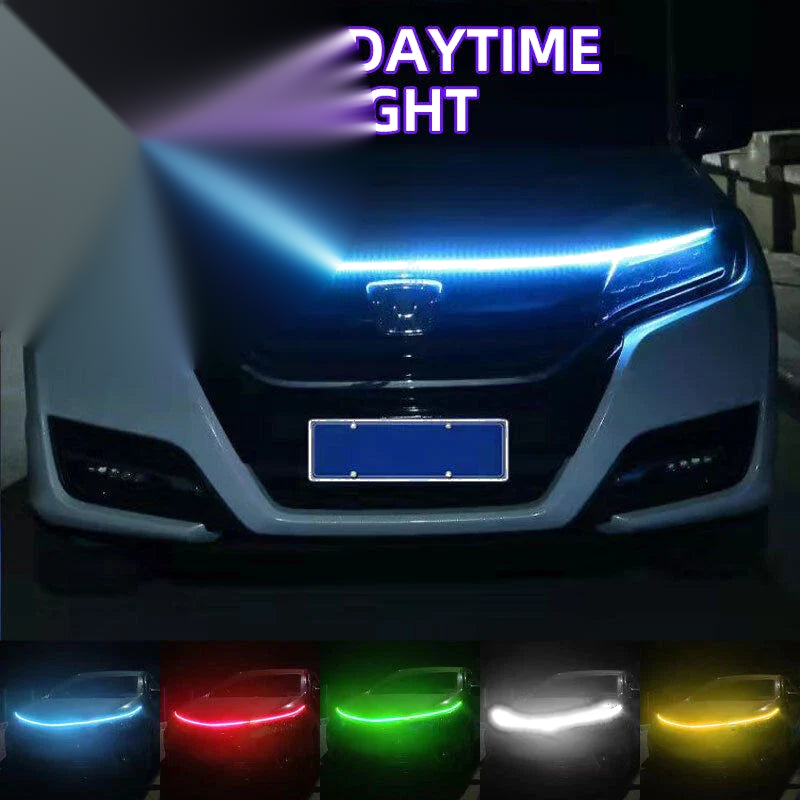 Car - DRL Daytime Running Light 150cm Dynamic LED Hood Light Strip
