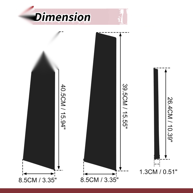 Lexus ES 6 Pcs Black Door Pillar Window Trim (2019-2022)
