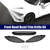 Dodge Charger Black Hood Bezel Front Trim Grill Kit (2015-2020)