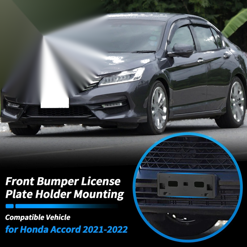 Honda Accord (2021-2022) Black Front License Plate Bracket