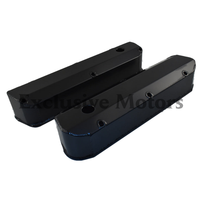 Ford SB Fabricated Black Aluminum Tall Valve Covers (1962-2001)