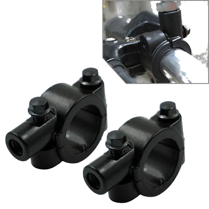 Motorcycle Black 25MM M8 Rearview Handlebar Mirror Mount Holders