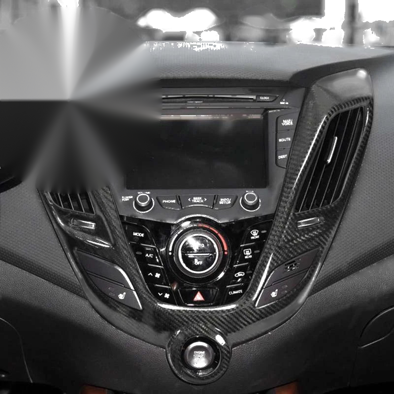 Hyundai Veloster 2011-2017 Real Carbon Fiber Console Air Vent Cover Trim