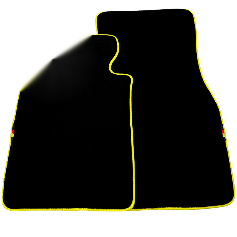 BMW 5 Series M5 E34 with Yellow Trim Black Floor Mats (1989-1995)
