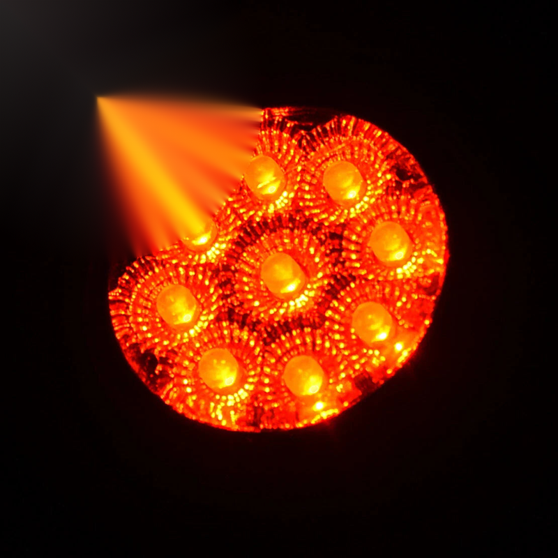 Car Truck Trailer Van Caravan 4 x 2" Round LED Side Marker Lights