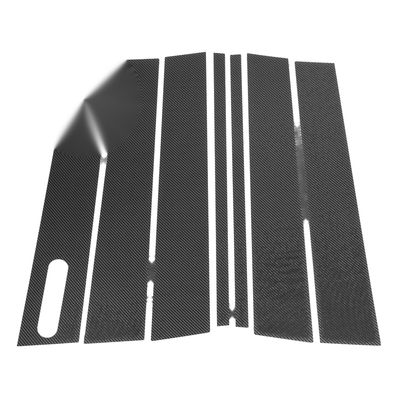 Ford Explorer (2002-2010) Carbon Fiber Black 7 x Door Pillar Window Trim