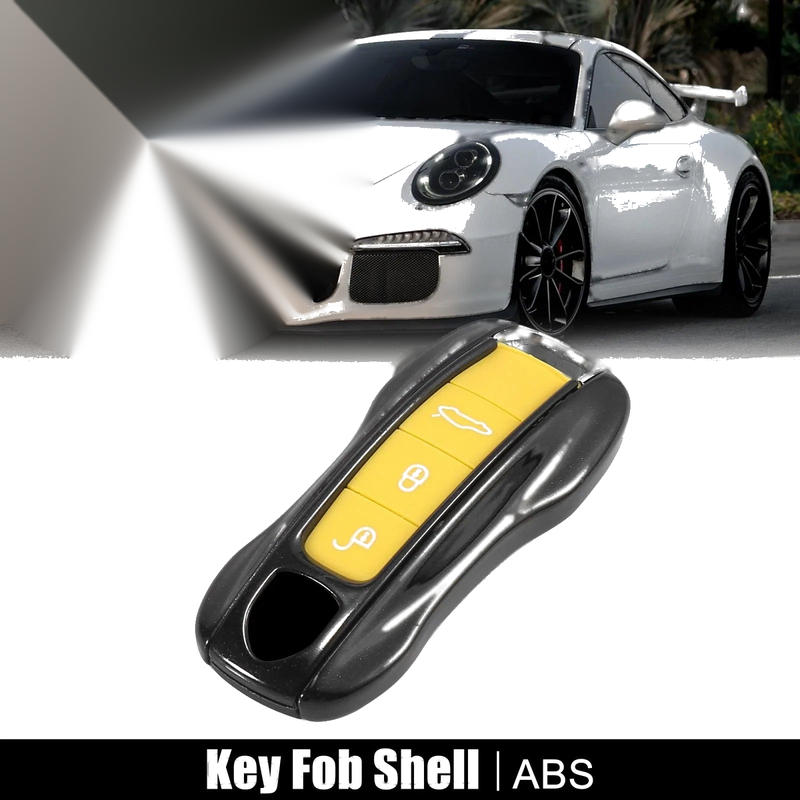 Porsche Panamera Cayenne Black Painted Key Cover Fob Shell (2010-2023)