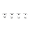 4PCS M10 Motorcycle Mirror Hole Blanking Plugs Screws Caps Silver