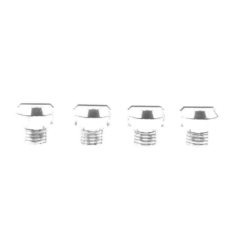 4PCS M10 Motorcycle Mirror Hole Blanking Plugs Screws Caps Silver