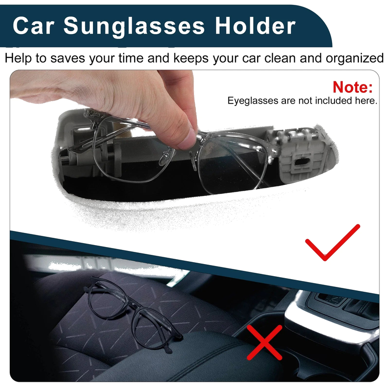 Porsche Macan Eyeglasses Holder Storage Box Suede Grey Sunglasses Case