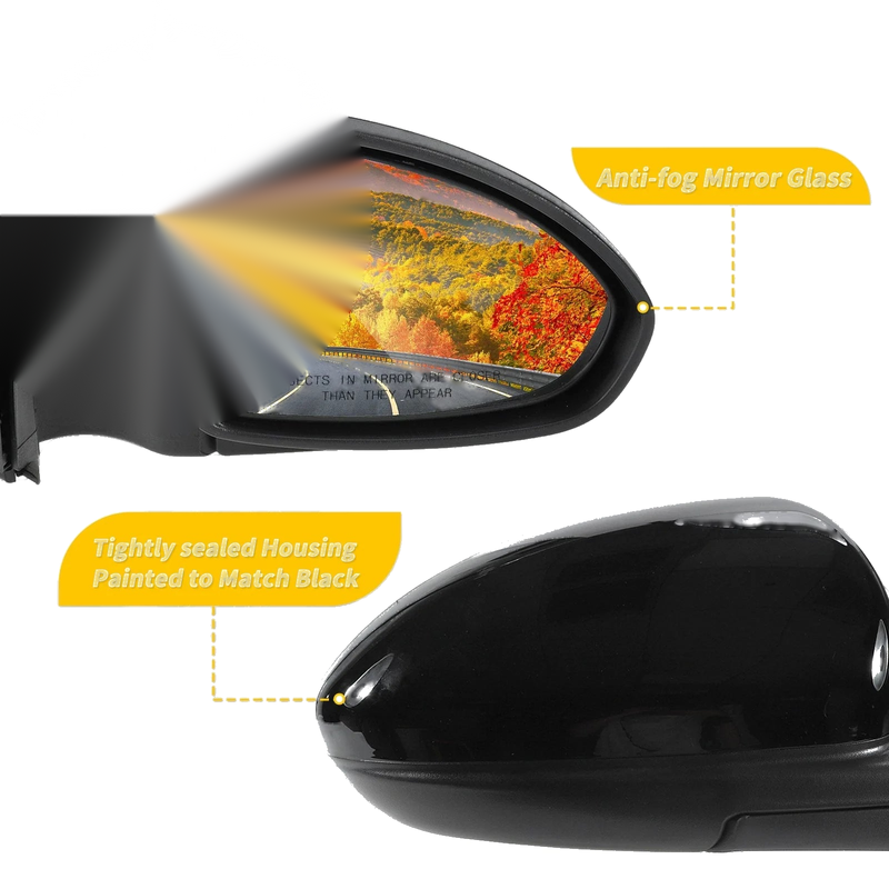Chevy Cruze Limited Right Side Door Mirror Gloss Black (2016)