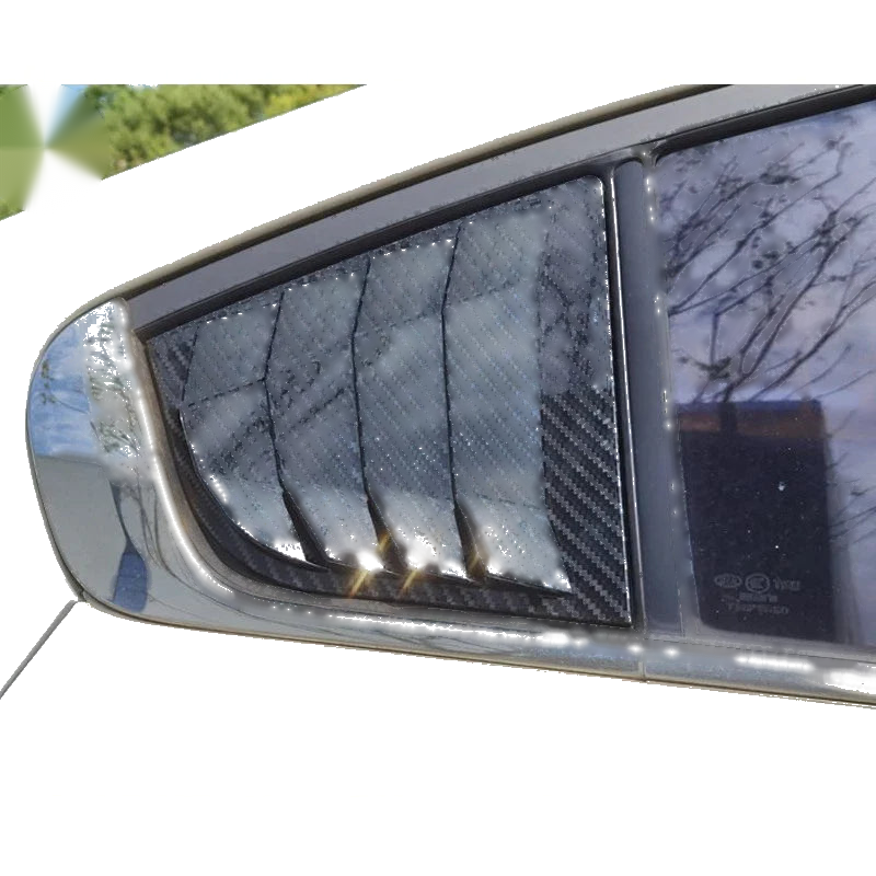Kia K3 Forte Black Rear Window Louvers (2014-2018)