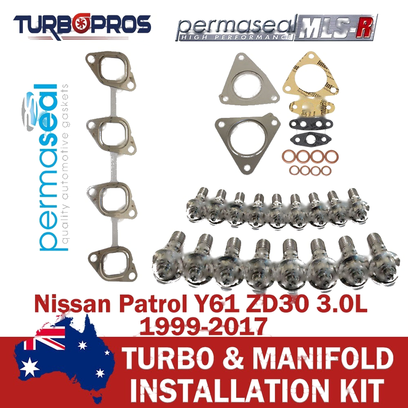 Nissan Patrol Y61 ZD30 3.0L Permaseal Turbo&Manifold Titanium Studs&Gasket