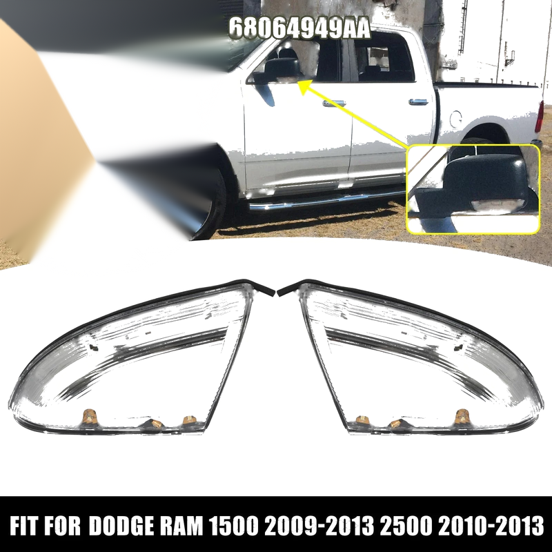 Dodge Ram 1500 2009-2013 2 x Front Mirror Turn Signal Lights