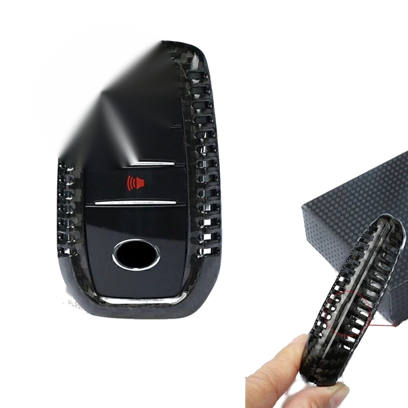 Toyota Alphard RAV4 Hilux Black Carbon Fiber Key Case Cover (2015-2023)