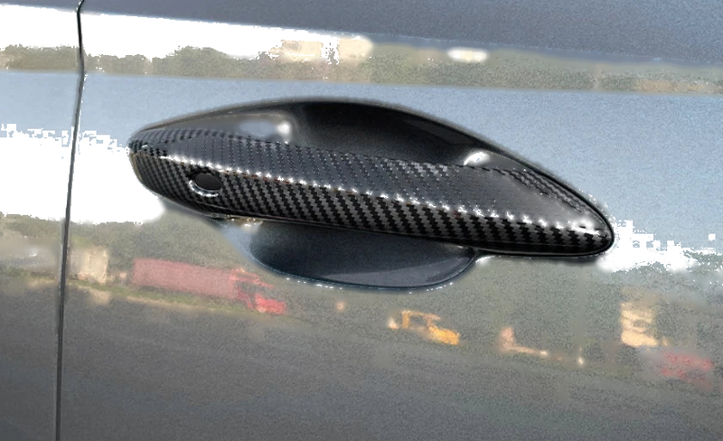 Hyundai Tucson 5 x pcs Carbon Fiber Door Handle Keyless Cover Trim (2022)
