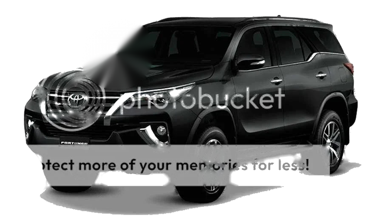 Toyota Fortuner SUV 2015-2017 Headlight Covers (2 x Black Matt Eyelip)