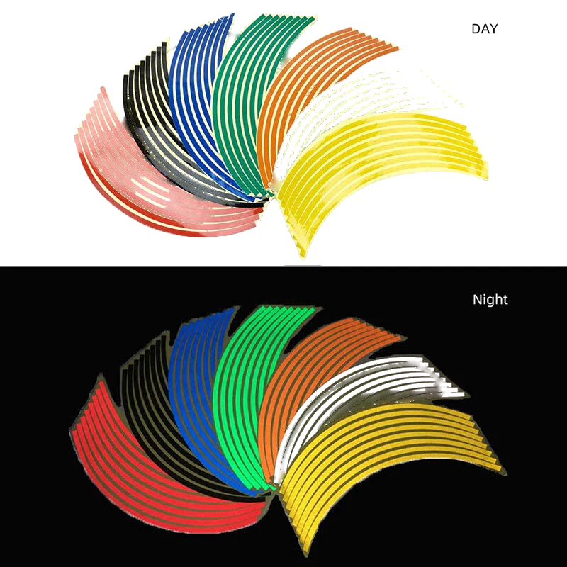 Suzuki GSXR 600 / 750 / 1000 Reflective Rim Stripes Wheel Decals (2001-2023)
