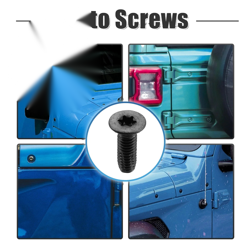Jeep Wrangler CJ7 YJ TJ Tailgate Door Bolt 12 x Torx Screws (1976-2006)