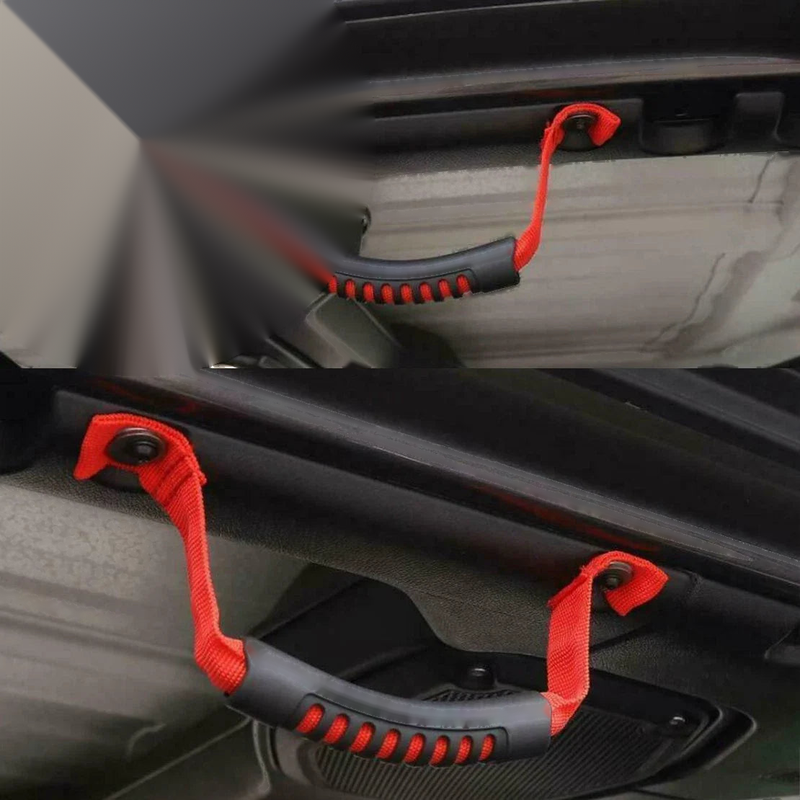 Jeep Wrangler JL (2018 - Present) Durable 2 x Red Roll Bar Grab Bars