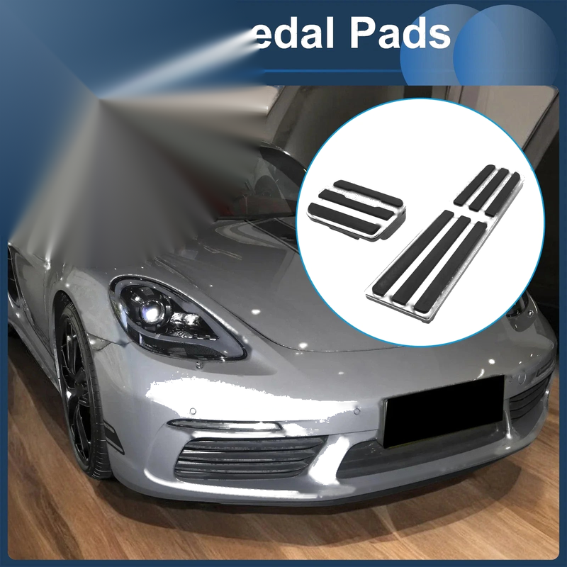 Porsche 718 / 911 (2016-2023) - Silver Tone Foot Accelerator Pedal Covers