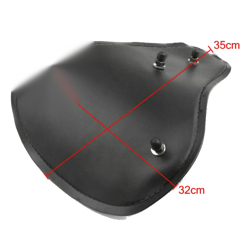 Bobber Chopper Custom Black Leather Solo Slim Seat (2015-2023)