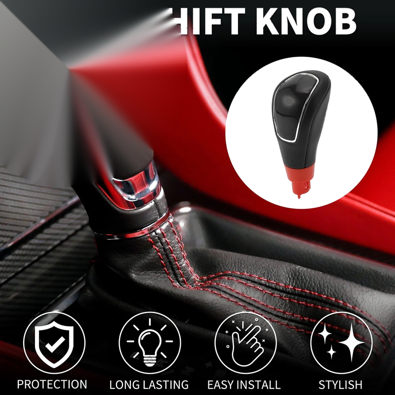 Ford Kuga 2008-2012 - Plastic Faux Leather Black Automatic Gear Shifter Knob