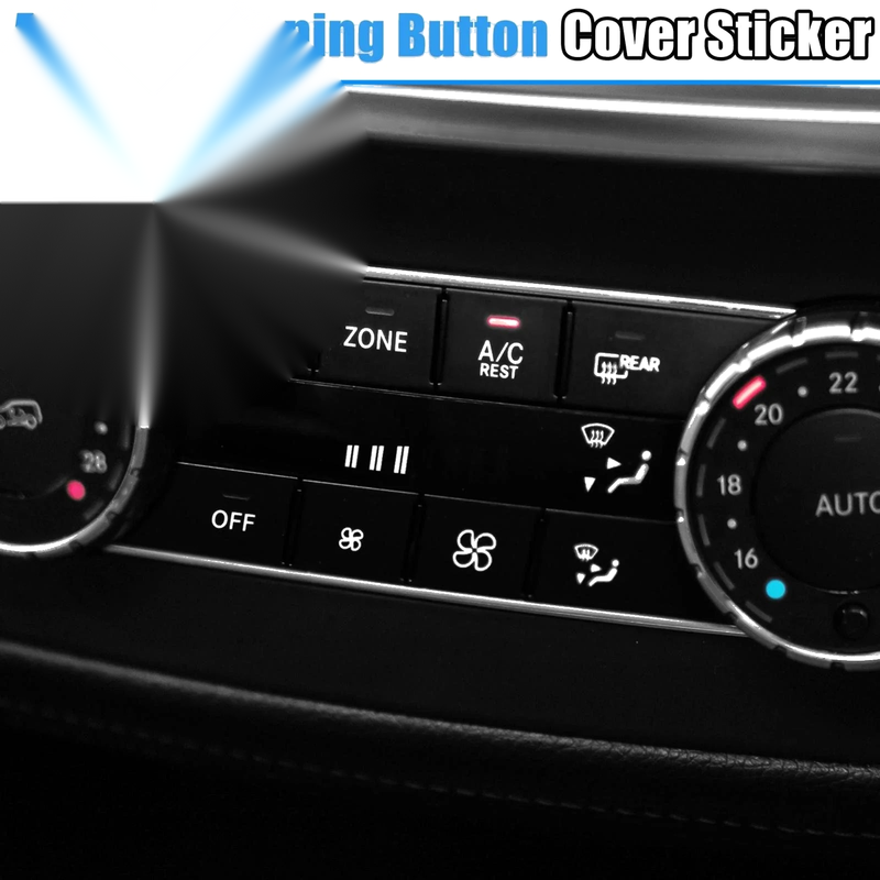Mercedes-Benz Front Center Console Air Conditioning Button Stickers Set