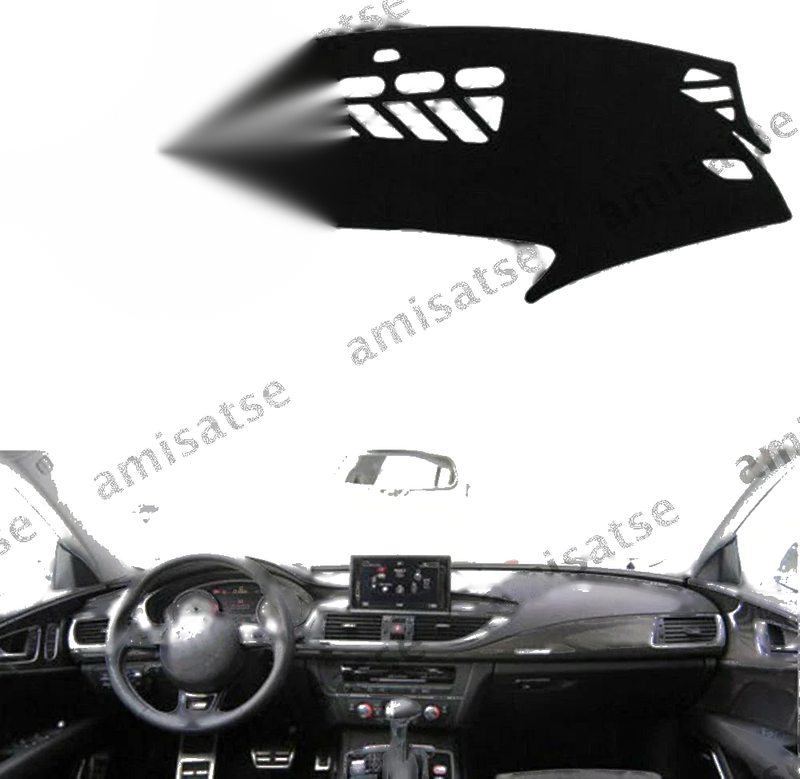 A7 S7 2010-2023 Black Dashboard Cover Sun Visor Pad Dashmat