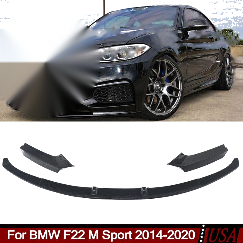 BMW 2 Series F22 F23 Carbon Look Front Bumper Lip Splitter (2013-2021)