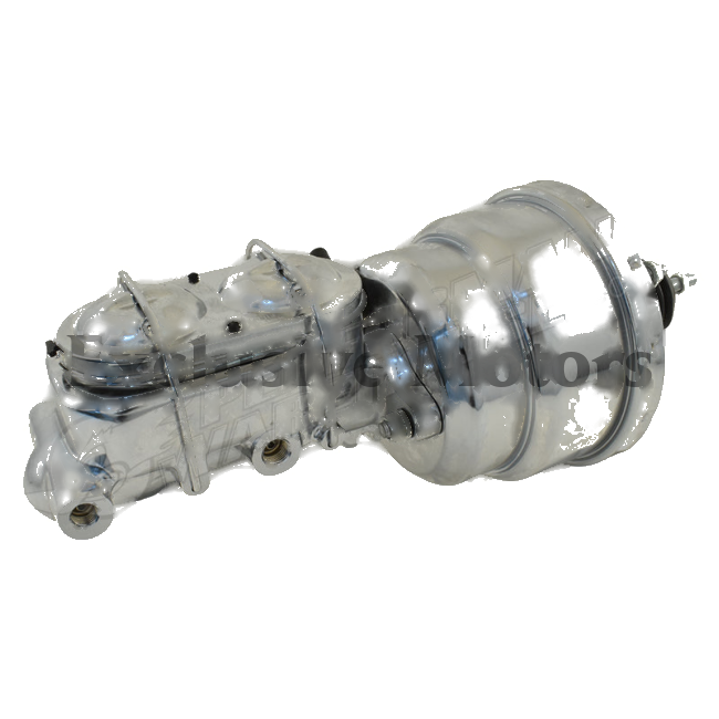 GM 1-1/8" Bore Chrome Master Cylinder & 7" Dual Brake Booster (1964-1972)