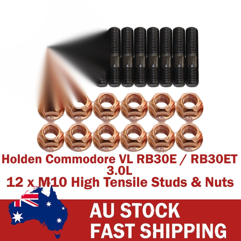 Holden Commodore VL RB30E / RB30ET 3.0L High Tensile Exhaust Manifold Stud Kit