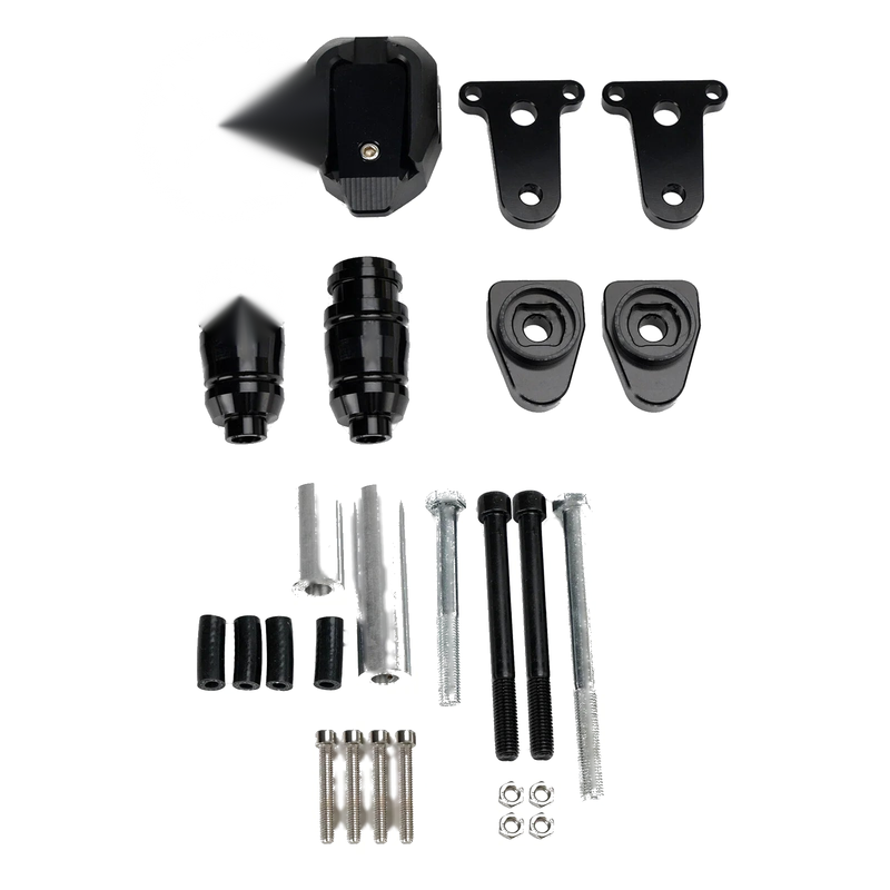 Kawasaki Ninja 400 Crash Slider Protector Aluminum Frame Black (18-23)