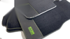 BMW 4 Series G22 Carbon Fiber Leather Green Floor Mats (2020-2023)