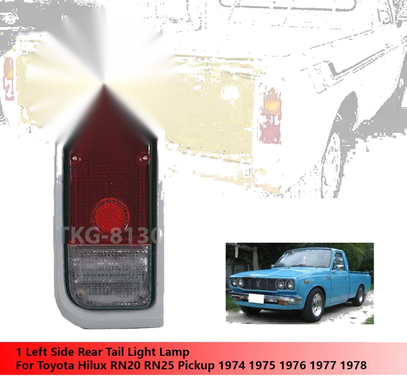 Toyota Hilux RN20 RN25 Left Rear Tail Light (1974-1978)