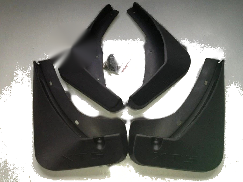 Cadillac XTS Black Fender Protectors Mud Flaps Splash Guards (2013-2015)