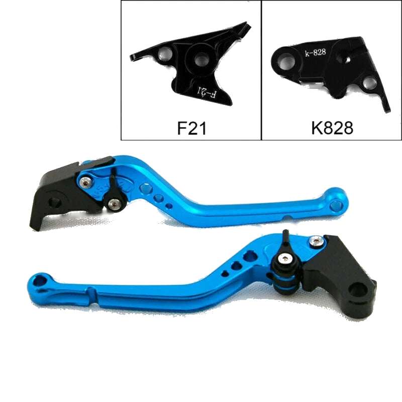 Kawasaki Z750 (2007-2012) Z800 (2013-2014) Blue Long Clutch Brake Levers