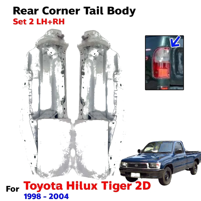 For Toyota Hilux Tiger 2D Pickup UTE 1998-04 Rear Gate Tail Body Corner 2 PCS