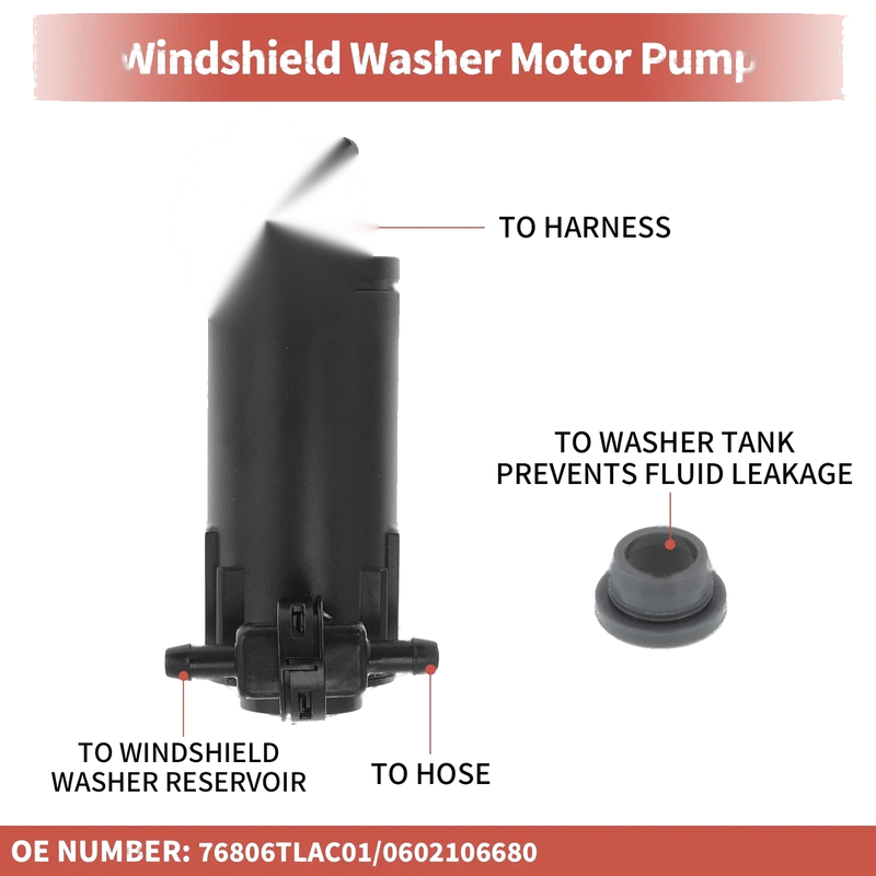 Honda CR-V EX EX-L LX Touring Windshield Washer Pump (2017-2023)