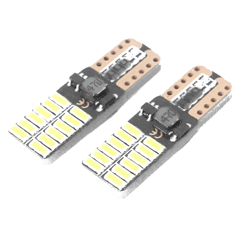 Car Side Marker Lamp W5W - Canbus Error Free T10 24 LED Bulbs (All Years)