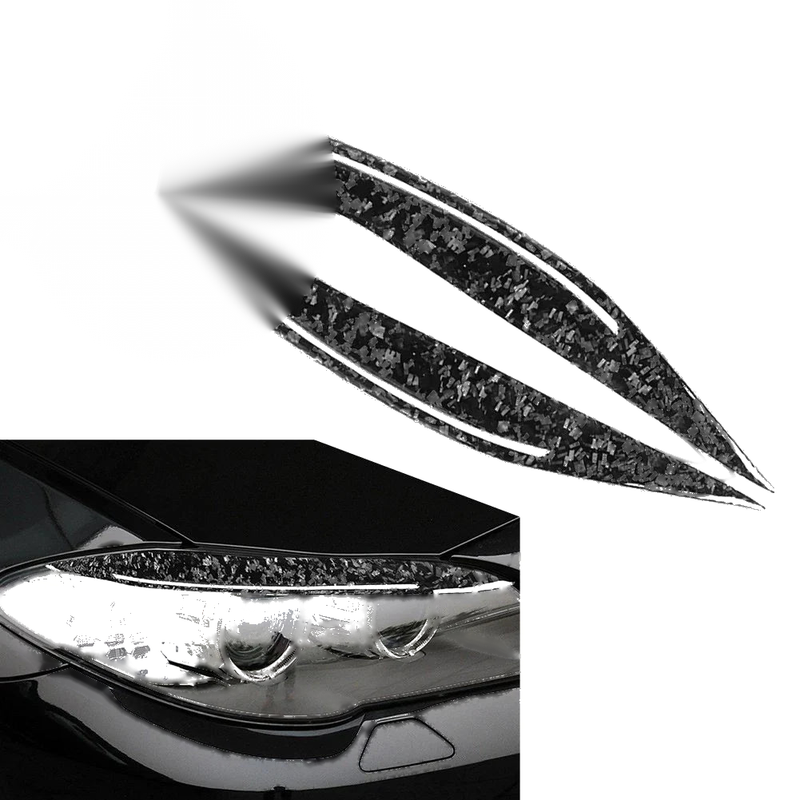 BMW 5 Series F10 Front Headlight Eyebrow Eyelid Covers (2010-2013)
