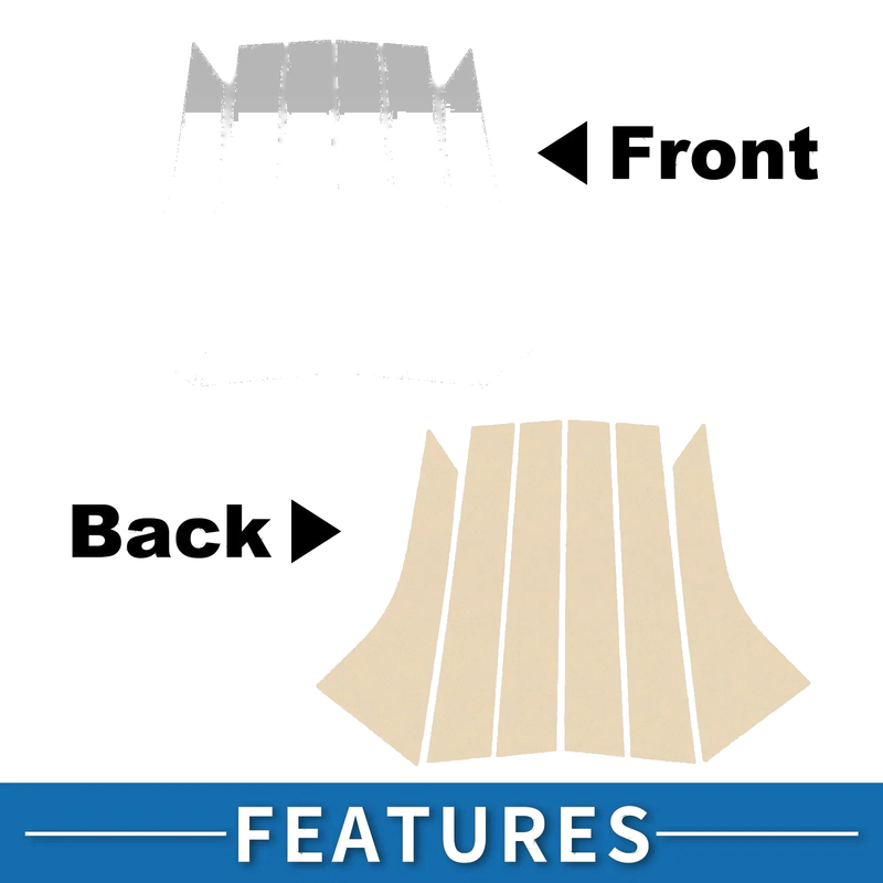 Ford Focus (2008-2011) Silver Tone 6 x Door Pillar Window Trim