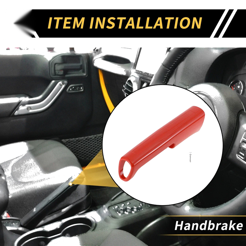 Jeep Wrangler JK JKU (2011-2017) Red Parking Handbrake Cover Trim