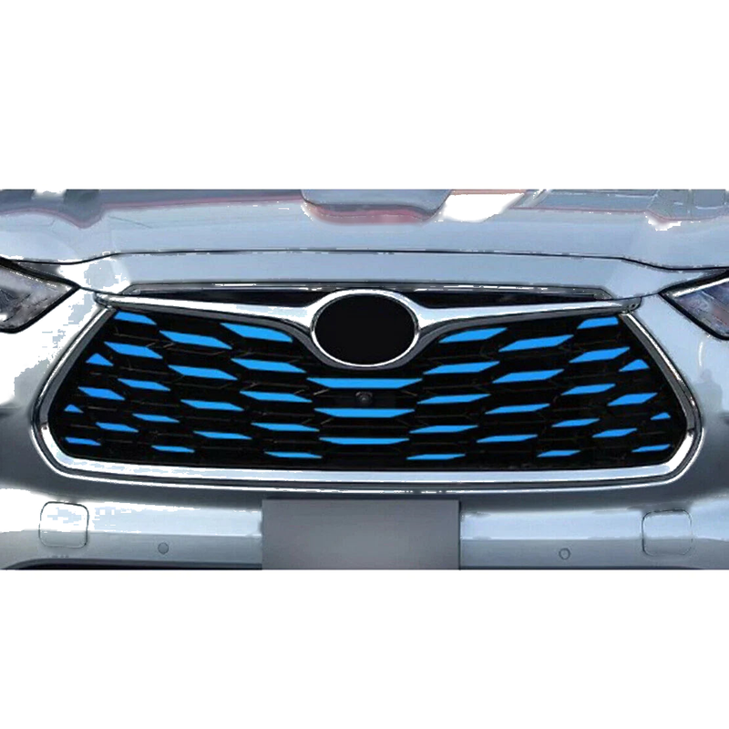 Toyota Highlander Stainless Front Bumper Grille Decal Trim (2020-2022)
