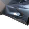 Corvette C8 Side Skirts 5VM Style Extensions Rocker Panels Carbon Look (2020+)