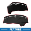 Dodge Challenger Accessories 2015-2024 Black Red Dashboard Cover Mat