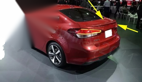 Kia Forte 4 Door Sedan Factory Style Spoiler Wing ABS (2014-2018)