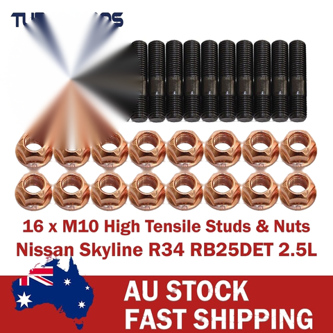 Nissan Skyline R34 RB25DET 2.5L High Tensile Exhaust Manifold&Turbo Stud Kit