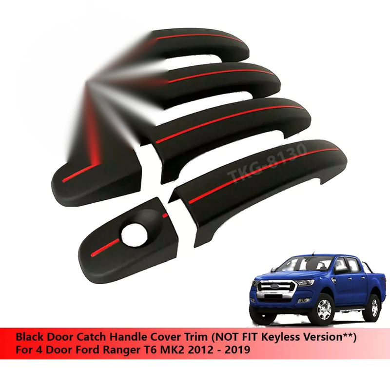 Ford Ranger Px Door Catch Handle Cover Trim Black (2012-2019)