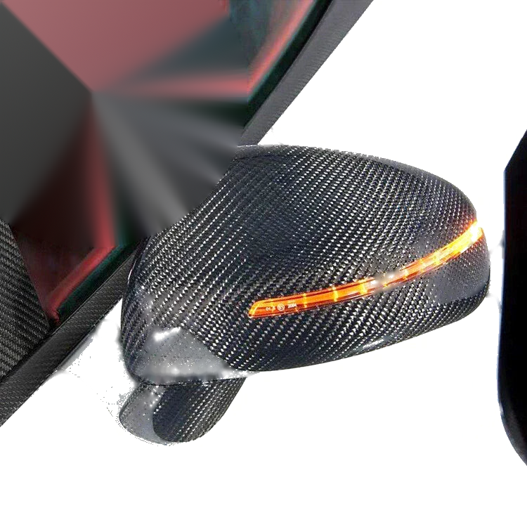 Audi R8 2007-2011 Real Carbon Fiber Add-on Side Mirror Cover Caps Trim